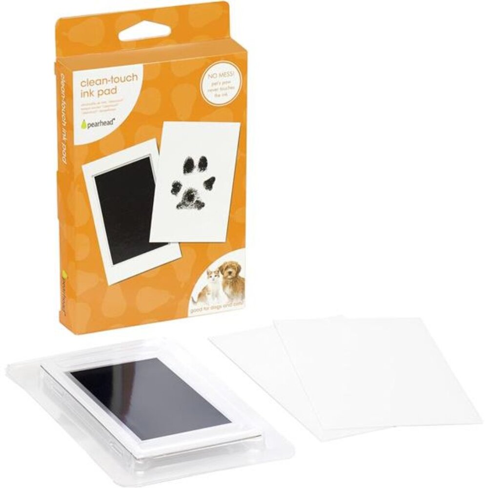 Pearhead S/M Paw Print Clean Touch Ink Pad, Dog or Cat Pet Owner Keepsake,